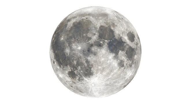 Full moon with detailed surface and craters