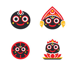 Naklejka premium Jagannath Rath Yatra Puri Odisha India Traditional Hindu Festival with Divine Chariot Procession and Devotional Atmosphere