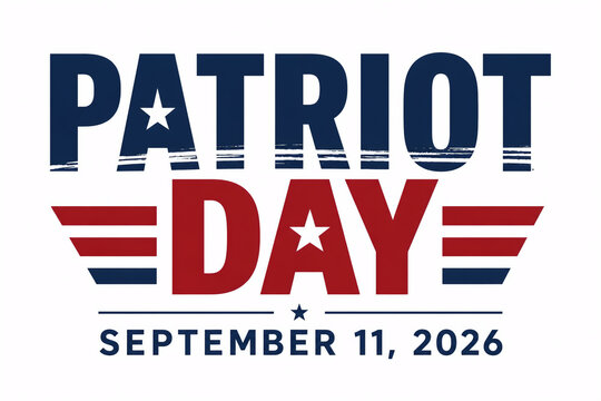 Patriot Day September 11 2026 Patriotic Typography Design
