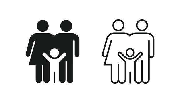 Family icon. Parents symbol. Vector illustration