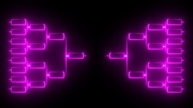 Team Tournament bracket. sports Tournament Bracket Concept. Tournament bracket icon with neon glow effect.