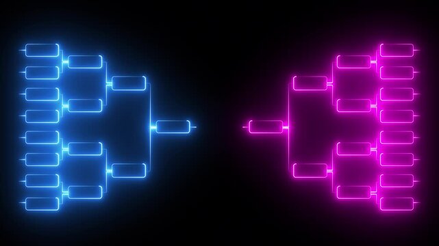 Team Tournament bracket. sports Tournament Bracket Concept. Tournament bracket icon with neon glow effect.