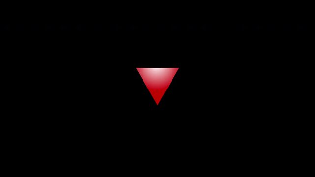 Simple Polygon Shape Player Signs or Location GPS Red Loop Transparent Background Animation
