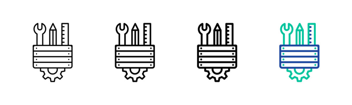 Tool Box Icon Collection Different Style Outline