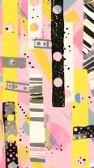 Obraz premium Japan anime tape casette paper art accessories.