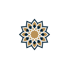 Fototapeta premium Geometric Star Pattern with Arabesque Design