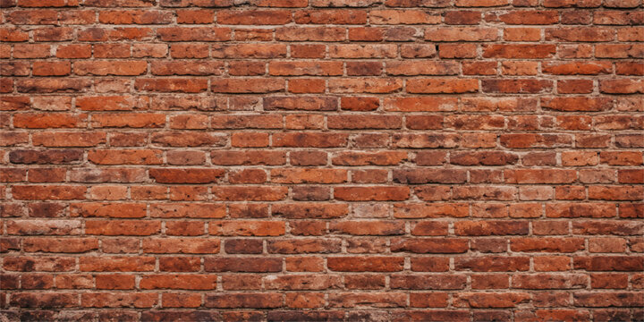 Classic Red Brick Wall Vector Background Realistic Texture Modern Interior Architectural Surface