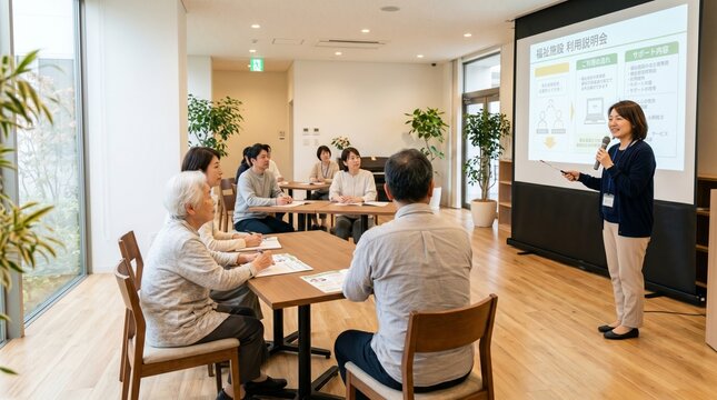 福祉施設での利用説明会・セミナーの風景