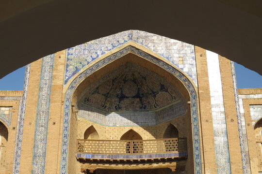 Mohammed Rahim Khan Madrassah, 19th century (1851) in the historic Ichan Kala. City of Khiva. Uzbekistan.