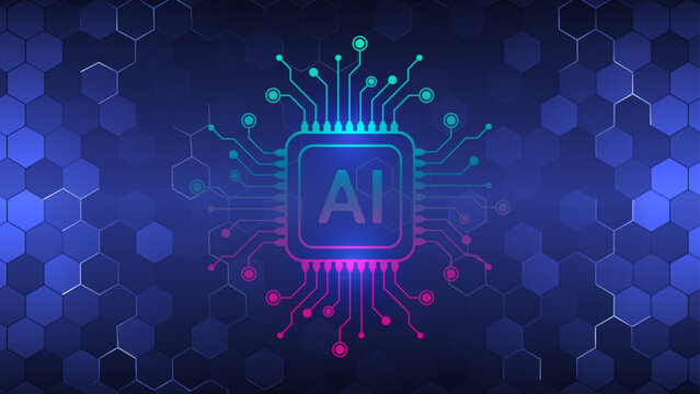 Artificial intelligence chip technology background
