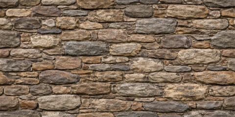 Fototapeta premium Natural Stone Wall Vector Texture Background with Rough Rock Pattern and Rustic Masonry Design