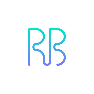RB monogram logo with curvy linear shape.