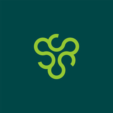 Triple S letter logo in triangle composition.