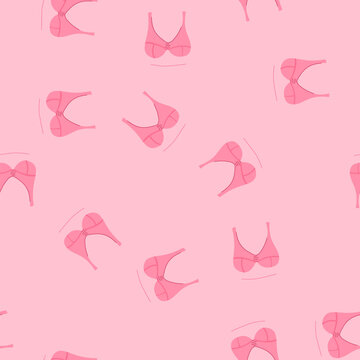 pattern pushup bra modern cartoon. strapless underwire, plunge racerback, balconette maternity pushup bra modern sign. seamless vector illustration