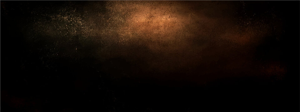 Dark, textured background with subtle warm orange and golden light highlights. Abstract, atmospheric, and moody ambiance.