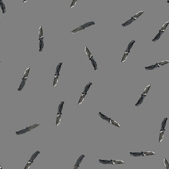 Fototapeta premium seamless pattern sharp military knife cartoon. sharp military knife sign vector