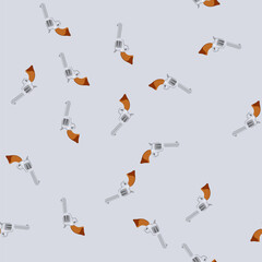 Fototapeta premium pattern revolver gun representing concepts of crime, security, law enforcement, western culture, danger, and self defense, presented in a simple, flat design for various applications