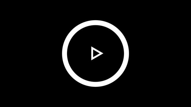 Dynamic play button loading animation loop neon glow motion for play button animation