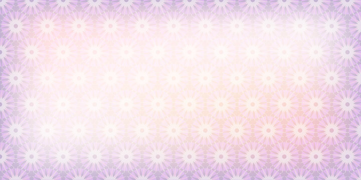 Lavender floral pattern background, soft purple mandala border frame, ethereal pastel gradient texture for wedding invitations and greeting cards