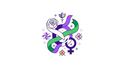 Fototapeta premium Equality and diversity symbol logo.