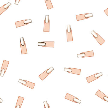 pattern stiletto nail shape cartoon. round squoval, edge lipstick, flare arrowhead stiletto nail shape sign vector