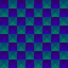 Fototapeta premium Seamless green and purple checkered gradient square pattern, geometric checkerboard mosaic design for textile and wallpaper