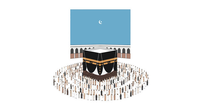 Kaaba cube building in Mecca.