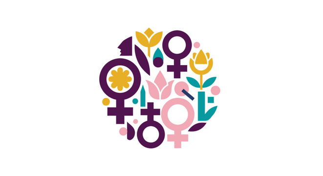 LGBTQ Pride Symbols and Flowers.