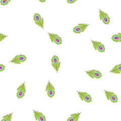 Fototapeta premium pattern drawing feather exotic bird cartoon. color nature, plumage wing, animal beautiful drawing feather exotic bird sign. seamless symbol vector illustration