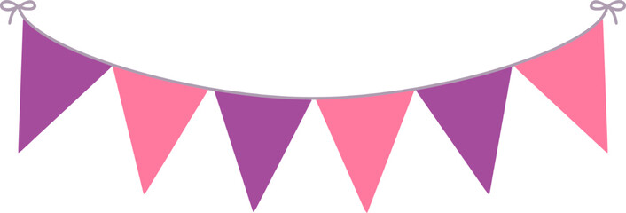 Obraz premium Triangle Bunting Garland Illustration