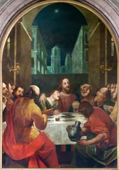 Fototapeten Jesus Christus Salzburg - The paintinf of Last Supper from the St. Sebastian cemetery by unknown artist.  © Renáta Sedmáková