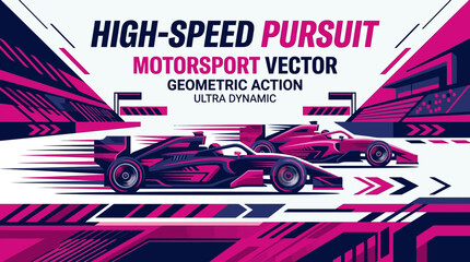 Obraz premium High Speed Motorsport Vector Art Racing Graphic Speedway