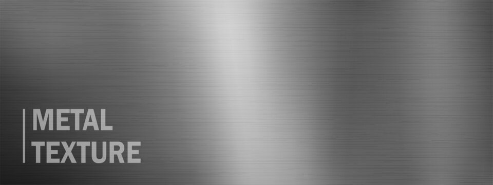 Gradient metal steel and polished gray pattern with background shiny silver. Chrome backdrop glossy and gradation surface sheet with light vector card. Radial polished gray and realistic.
