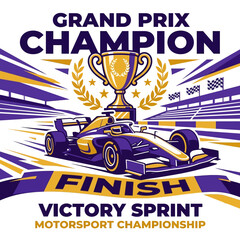Obraz premium Grand Prix Champion Victory Sprint Motorsport Championship Trophy
