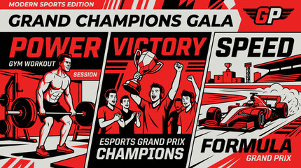 Obraz premium Grand Champions Gala Featuring Power, Victory and Speed