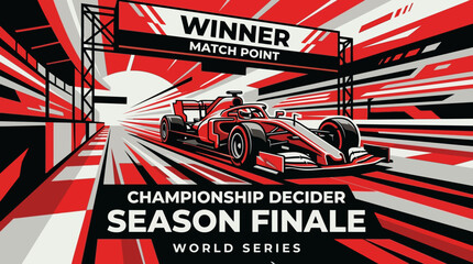 Obraz premium Formula One Championship Decider Season Finale World Series Winner Match Point Car