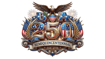 Fototapeta premium USA 250 Years Anniversary Celebration Design