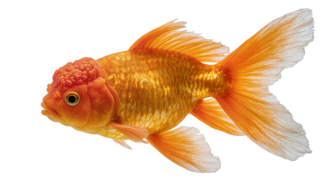 Oranda goldfish with prominent wen head growth