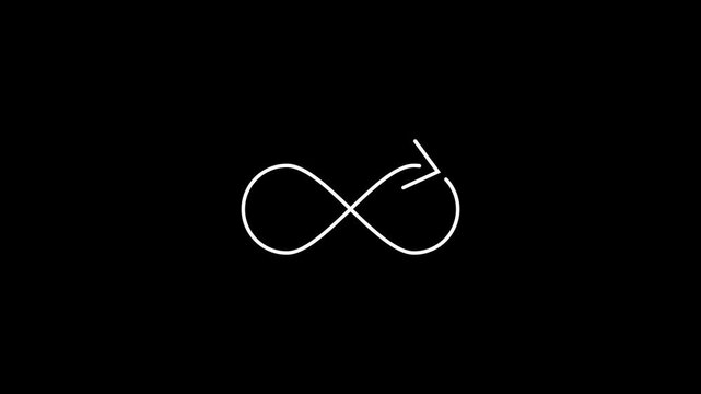 Infinity Arrow Animation Loop on Transparent Background | Motion Graphics