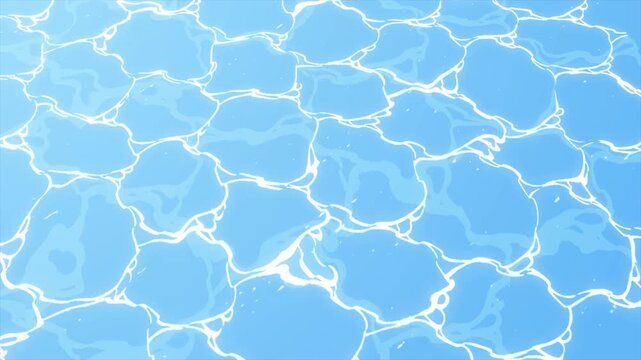 Anime Water Caustics Cartoon Stylized Pool Background