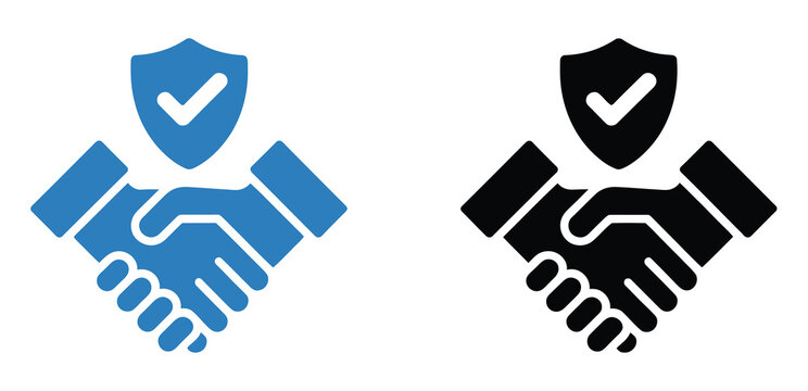 Trust icon set illustration, generic security verification reliability and customer assurance symbols for professional branding.