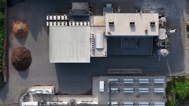 Biomass Power Plant with Wood Chips and Battery Energy Storage