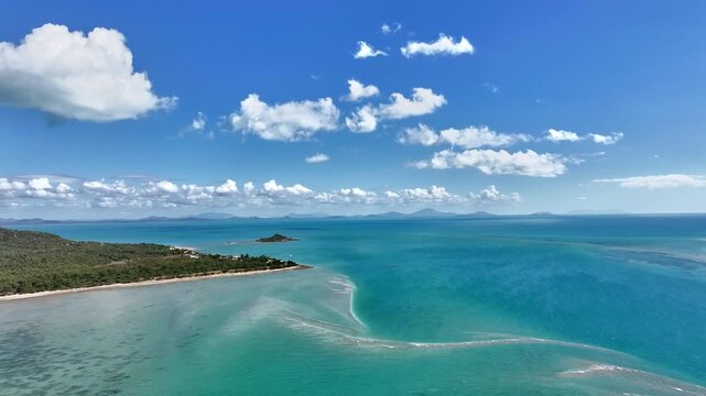 Spectacular cinematic aerial footage of Cape Gloucester Queensland Australia