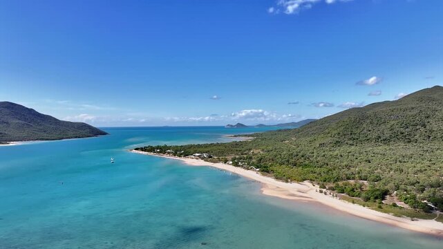 Spectacular cinematic aerial footage of Cape Gloucester Queensland Australia