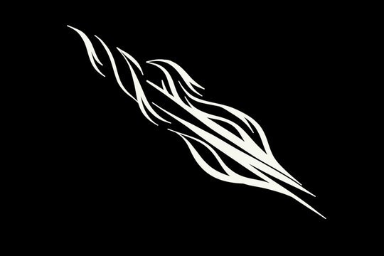 Outline Flame Hand Drawn Vector Image