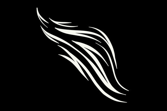 Outline Flame Hand Drawn Vector Image