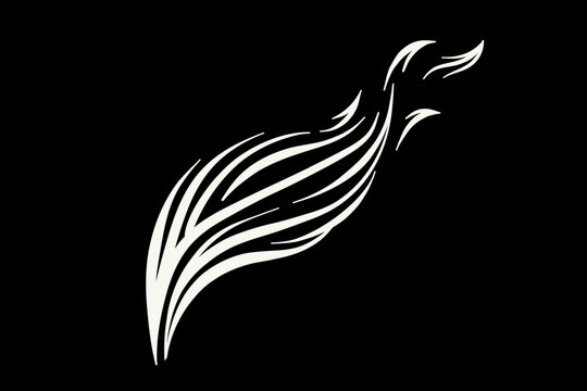 Outline Flame Hand Drawn Vector Image