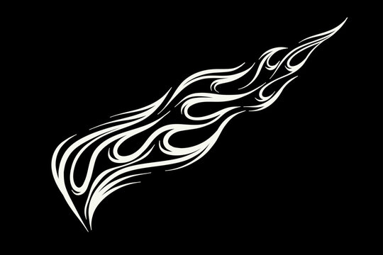 Outline Flame Hand Drawn Vector Image