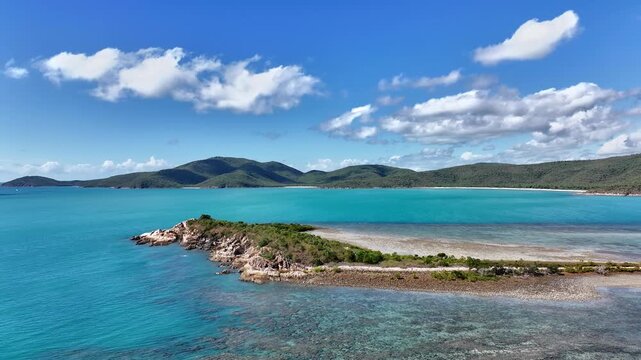 Spectacular cinematic aerial footage of Dingo Beach Queensland Australia