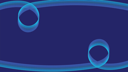Abstract Neon Blue Ribbon Waves Background Futuristic Glowing Line Frame Vector Design © Munaza